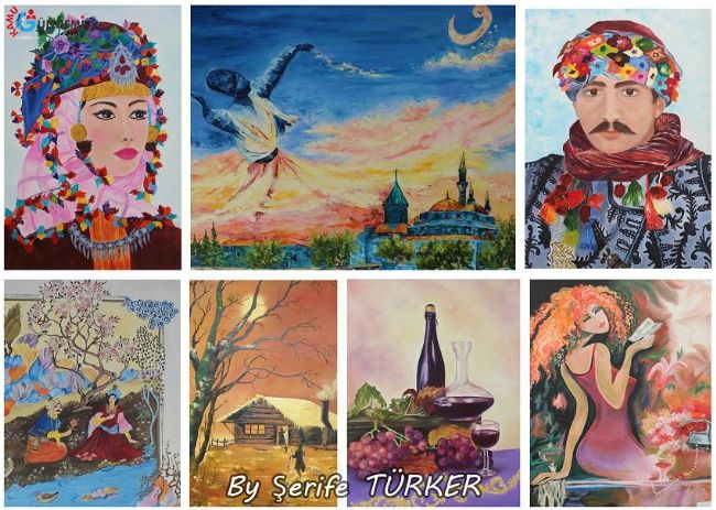 ŞERİFE TÜRKER’İN RESİM SERGİSİ AÇILDI 